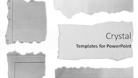  Presentation with torn paper - Audience pleasing PPT layouts consisting of five-pieces-of-torn-paper backdrop and a white colored foreground