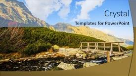  Presentation with ponds - PPT theme enhanced with five-ponds-valley-tatra-mountains background and a light blue colored foreground