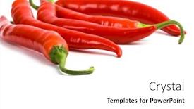  Presentation with red chilli - Presentation having five-red-chilli-peppers-closeup background and a white colored foreground