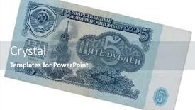  Presentation with ussr - Presentation having five-roubles-of-ussr-isolated background and a seafoam green colored foreground