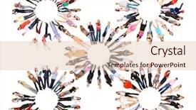  Presentation with corporate - Theme consisting of five shape - corporate teamwork business picture background and a lemonade colored foreground