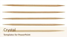  Presentation with five sided blue to white - Beautiful presentation theme featuring five single toothpicks isolated backdrop and a lemonade colored foreground