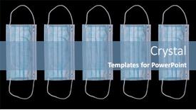  Presentation with medical virus - Theme with five-standard-medical-protection-mask background and a teal colored foreground