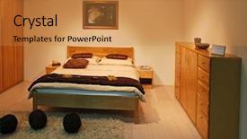  Presentation with five star - Colorful presentation design enhanced with five star hotel - warm nice bedroom backdrop and a gold colored foreground