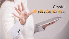  Presentation with five star - Slide deck consisting of five star rating or ranking background and a light gray colored foreground
