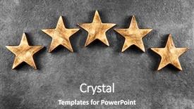  Presentation with five star - Theme featuring five stars on dark background background and a gray colored foreground