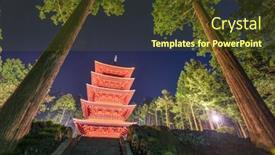  Presentation with story - Amazing theme having five-story-pagoda-of-taiseki backdrop and a tawny brown colored foreground