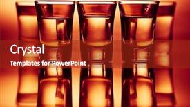  Presentation with tequila - Theme featuring five tequila drinks in red light background and a crimson colored foreground