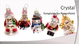  Presentation with baby jesus christmas rustic isolated - Presentation enhanced with five things - christmas decorations isolated over white background and a  colored foreground