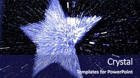  Presentation with blue abstract - Colorful slide deck enhanced with five unique shapes - abstract speed effect blue star backdrop and a navy blue colored foreground