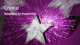  Presentation with silver-abstract - Audience pleasing slide deck consisting of five unique shapes - abstract speed effect silver star backdrop and a violet colored foreground
