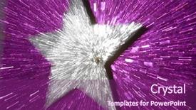  Presentation with silver abstract - Slide set featuring five unique shapes - abstract speed effect silver star background and a violet colored foreground