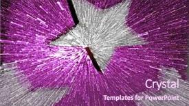  Presentation with silver abstract - Colorful presentation design enhanced with five unique shapes - abstract speed effect silver star backdrop and a violet colored foreground
