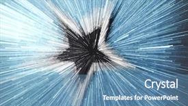  Presentation with silver abstract - PPT theme featuring five unique shapes - abstract speed effect star black background and a teal colored foreground