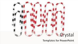  Presentation with red black and white - Beautiful slides featuring five unique shapes - paper clips with black backdrop and a sky blue colored foreground