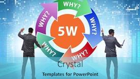  Presentation with concept - Presentation enhanced with five-whys-concept-with-businessman background and a light blue colored foreground