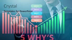  Presentation with concept - PPT layouts with five-whys-concept-with-businessman background and a light blue colored foreground