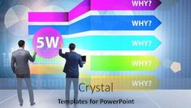  Presentation with virtual - PPT theme enhanced with five-whys-concept-with-businessman background and a light blue colored foreground