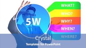  Presentation with virtual - Cool new presentation theme with five-whys-concept-with-businessman backdrop and a teal colored foreground