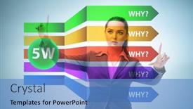  Presentation with virtual - PPT theme enhanced with five-whys-concept-with-businessman background and a teal colored foreground