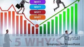  Presentation with concept - PPT theme enhanced with five-whys-concept-with-businessman background and a  colored foreground