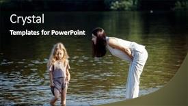  Presentation with summer time - Slides enhanced with five-year-old-cheerful-girl background and a black colored foreground