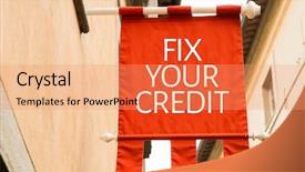  Presentation with credit repair - Audience pleasing theme consisting of fix your credit backdrop and a coral colored foreground