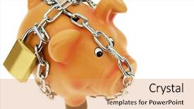  Presentation with chain - Cool new theme with fixed asset - happy piggy backed with chain backdrop and a yellow colored foreground