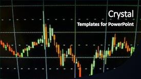  Presentation with stock exchange - PPT theme featuring fixed asset - sharply falling price of shares background and a black colored foreground