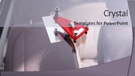  Presentation with windshield repair - Colorful slide deck enhanced with fixing crack on car windshield backdrop and a light gray colored foreground