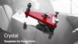  Presentation with windshield repair - Theme having fixing crack on car windshield background and a gray colored foreground