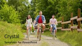  Presentation with bicycles - Presentation consisting of countries free - people leisure and lifestyle concept background and a gold colored foreground