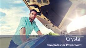  Presentation with transport transportation tourism road trip - Theme consisting of trip transport travel and people background and a  colored foreground