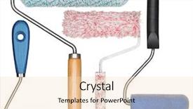  Presentation with painting walls paint roller - Audience pleasing theme consisting of fixing things - painting tools new and used backdrop and a lemonade colored foreground