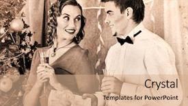  Presentation with black white love - Slide deck featuring fizz - christmas couple in love photo background and a  colored foreground