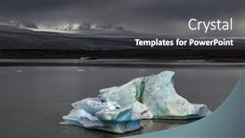  Presentation with lagoon - Theme having fjallsarlon-glacier-lagoon-iceland background and a dark gray colored foreground