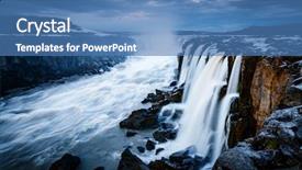  Presentation with water flow - PPT theme having fjollum iceland europe beauty world background and a teal colored foreground