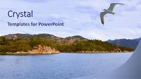  Presentation with norway - Amazing slide set having fjord-lysefjord-in-norway-nature backdrop and a sky blue colored foreground