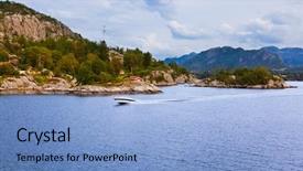  Presentation with norway - Slide deck enhanced with fjord-lysefjord-in-norway-nature background and a light blue colored foreground