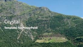  Presentation with scenic - Presentation theme with fjord-scenic-from-the-pass background and a dark gray colored foreground