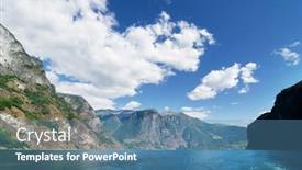  Presentation with scenic - Presentation design featuring  background and a  colored foreground