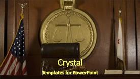  Presentation with court gavel - PPT theme featuring california flag - closeup of judge's seat background and a wine colored foreground