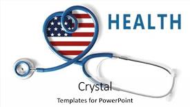  Presentation with usa flag - PPT theme enhanced with flag in shape of heart background and a white colored foreground