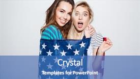  Presentation with red white blue patriotic - Amazing PPT layouts having flag isolated on the white backdrop and a teal colored foreground