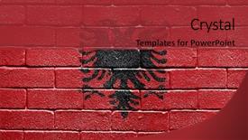  Presentation with albania - Presentation featuring flag of albania painted onto background and a  colored foreground