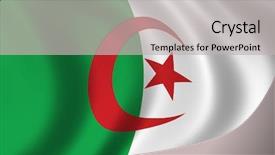  Presentation with wind - Amazing slide deck having flag of algeria waving in the wind backdrop and a light gray colored foreground