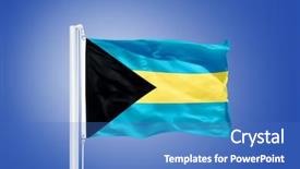  Presentation with bahamas - Slides enhanced with flag of bahamas flying background and a teal colored foreground