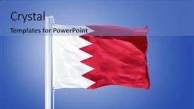  Presentation with bahrain - Audience pleasing theme consisting of flag of bahrain flying backdrop and a  colored foreground