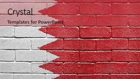 Presentation with bahrain - Colorful PPT theme enhanced with flag of bahrain painted onto backdrop and a  colored foreground