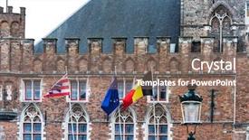  Presentation with belgium - Amazing PPT theme having flag of belgium in bruges backdrop and a  colored foreground